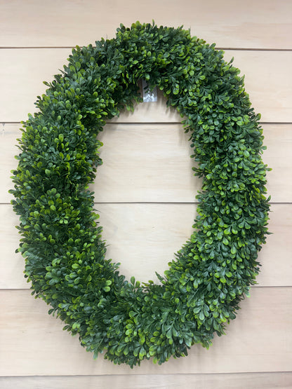 30 Inch Oval Boxwood Wreath