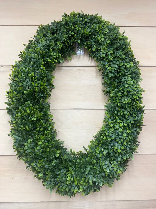 30 Inch Oval Boxwood Wreath