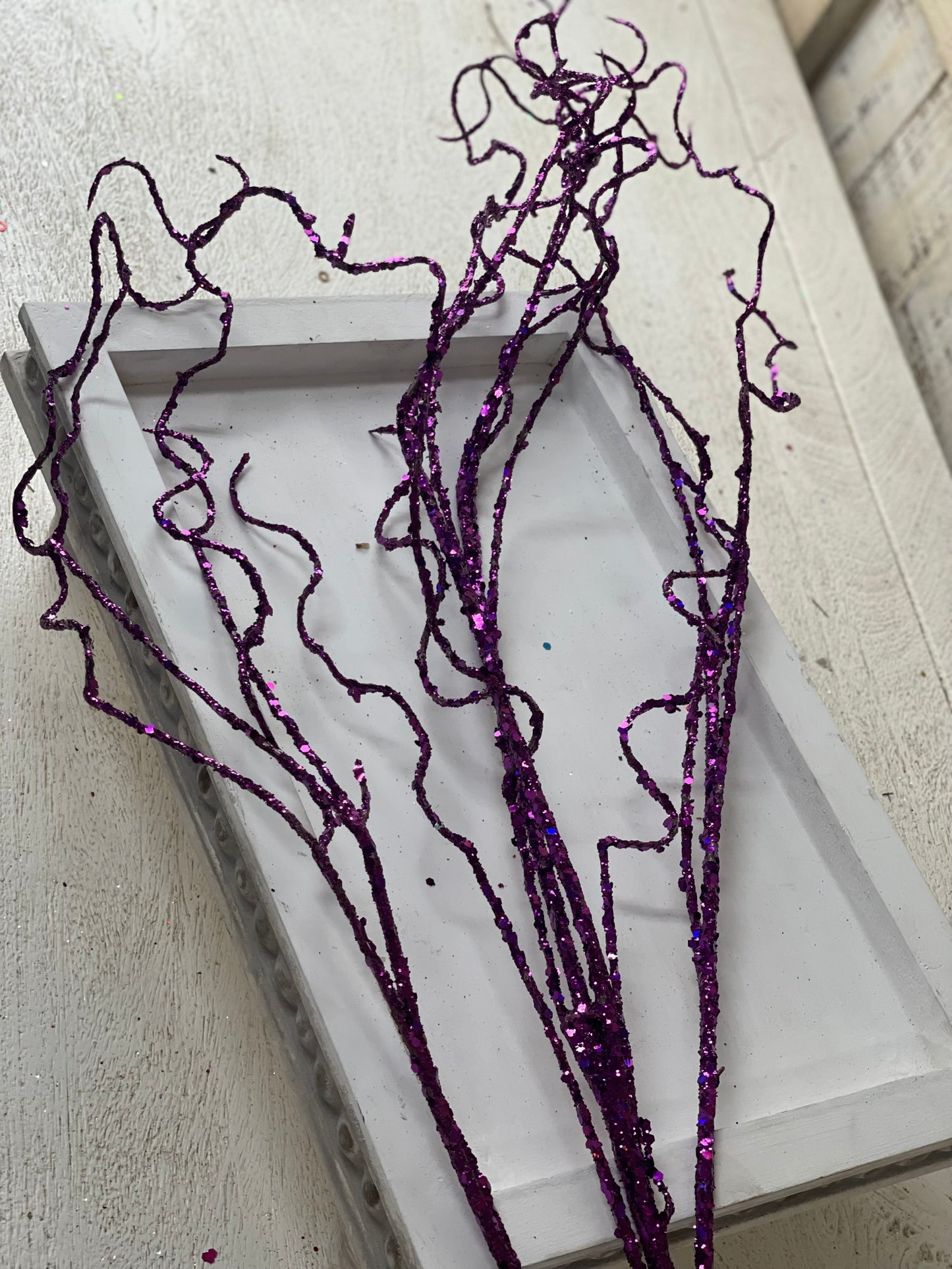 45 Inch Purple Glitter Branch
