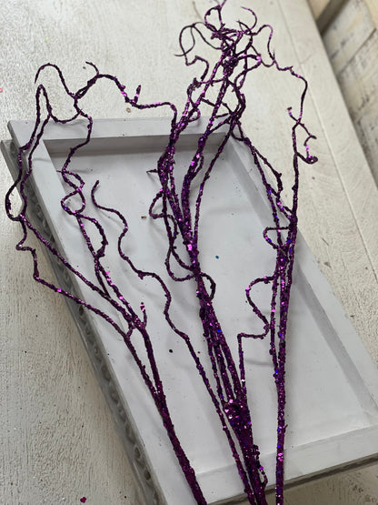 45 Inch Purple Glitter Branch