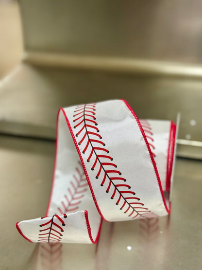 2.5 Inch By 10 Yard Baseball Stitching Ribbon