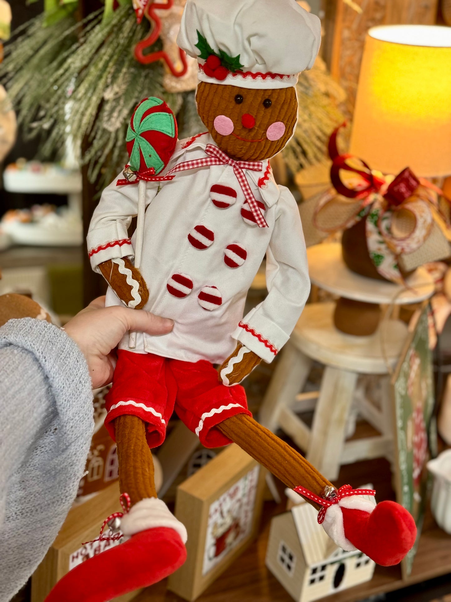 25 Inch Chef Gingerbread Holding A Lollipop