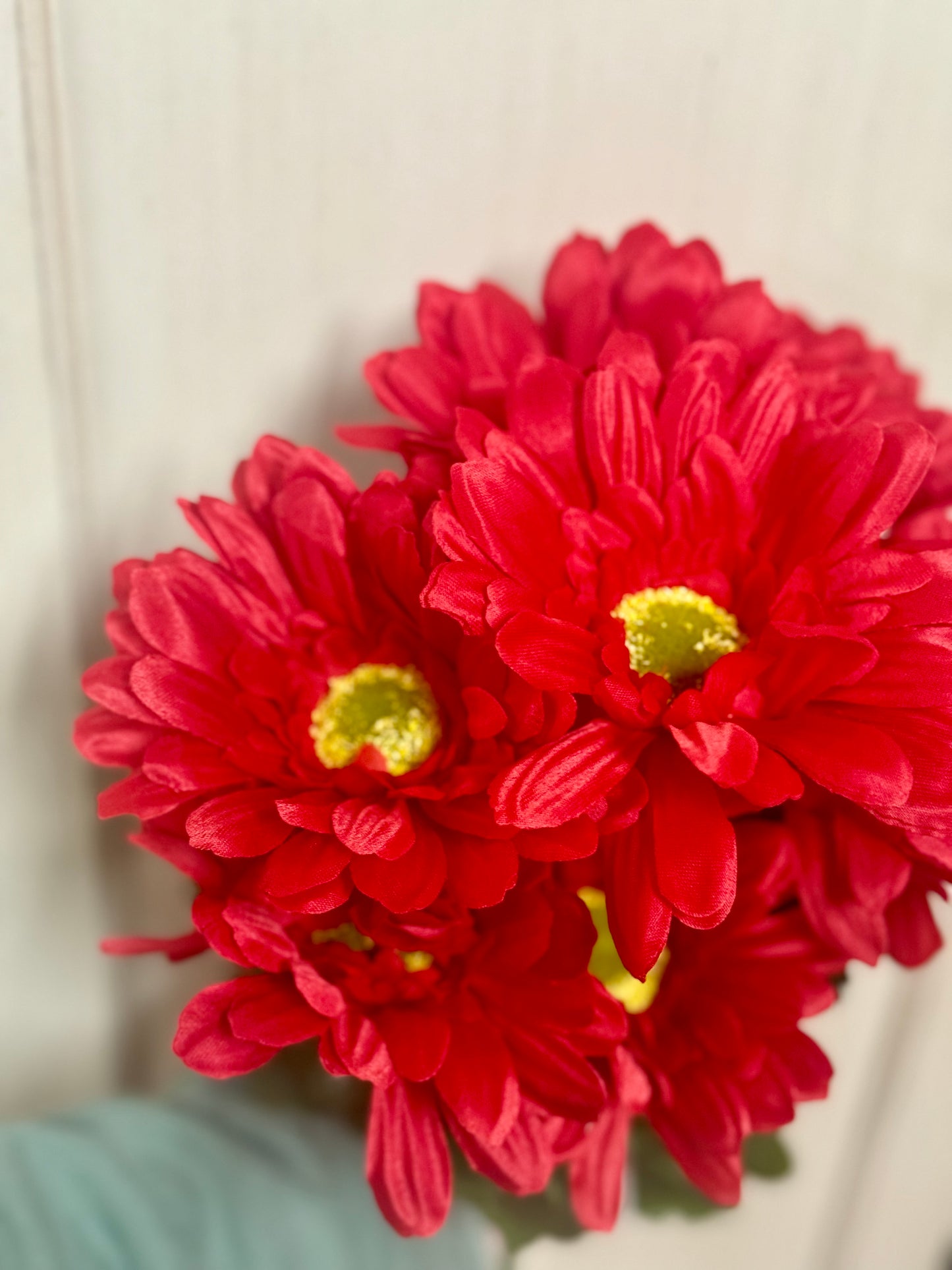 21 Inch Red Gerbera Daisy Floral Bush