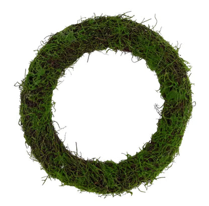 18 Inch Green And Natural Moss Vine Wreath