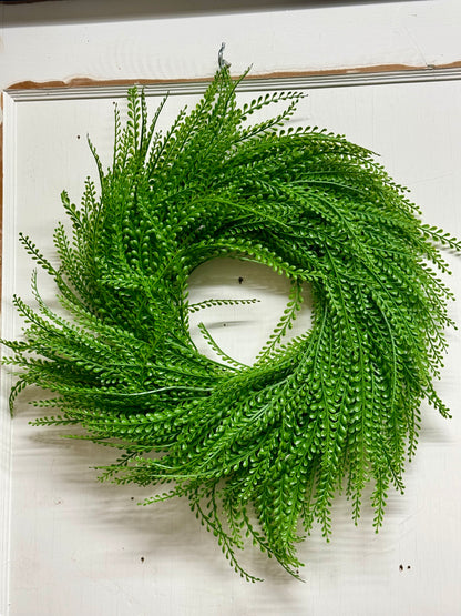 16 Inch Green Bead Grass Wreath