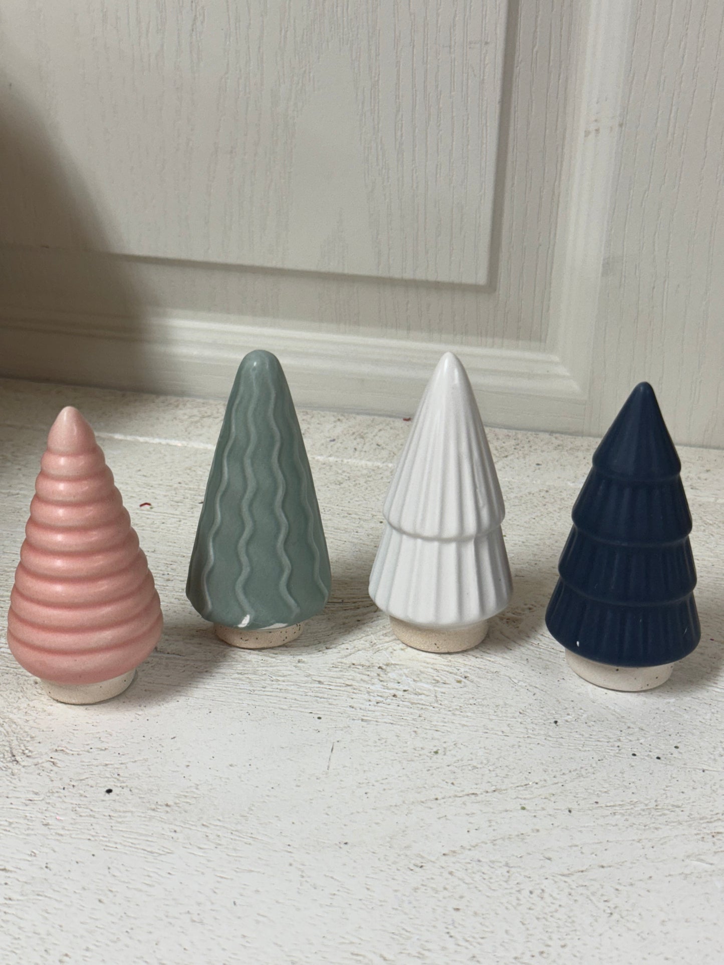 Mini Ceramic Christmas Trees Four Styles