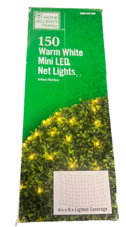 Home Accents Holiday 150 Mini Warm White Led Net Lights