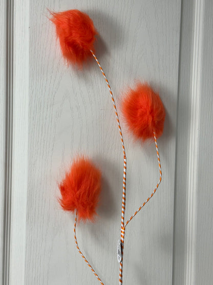 36 Inch Orange Fuzzy Ball Spray