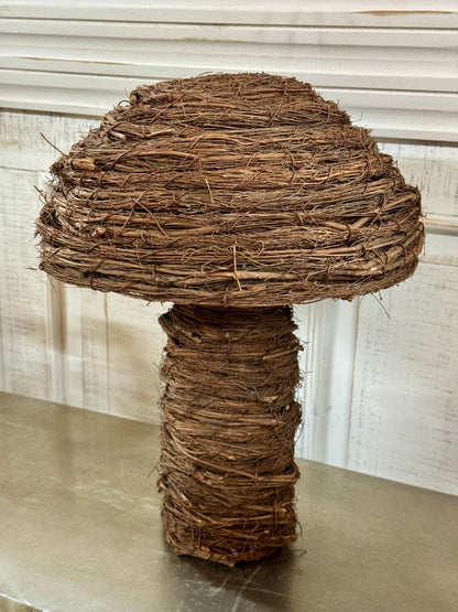 16 Inch Brown Grapevine Twig Mushroom