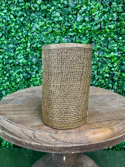 4 Inch By 10 Yards Gold Designer Netting