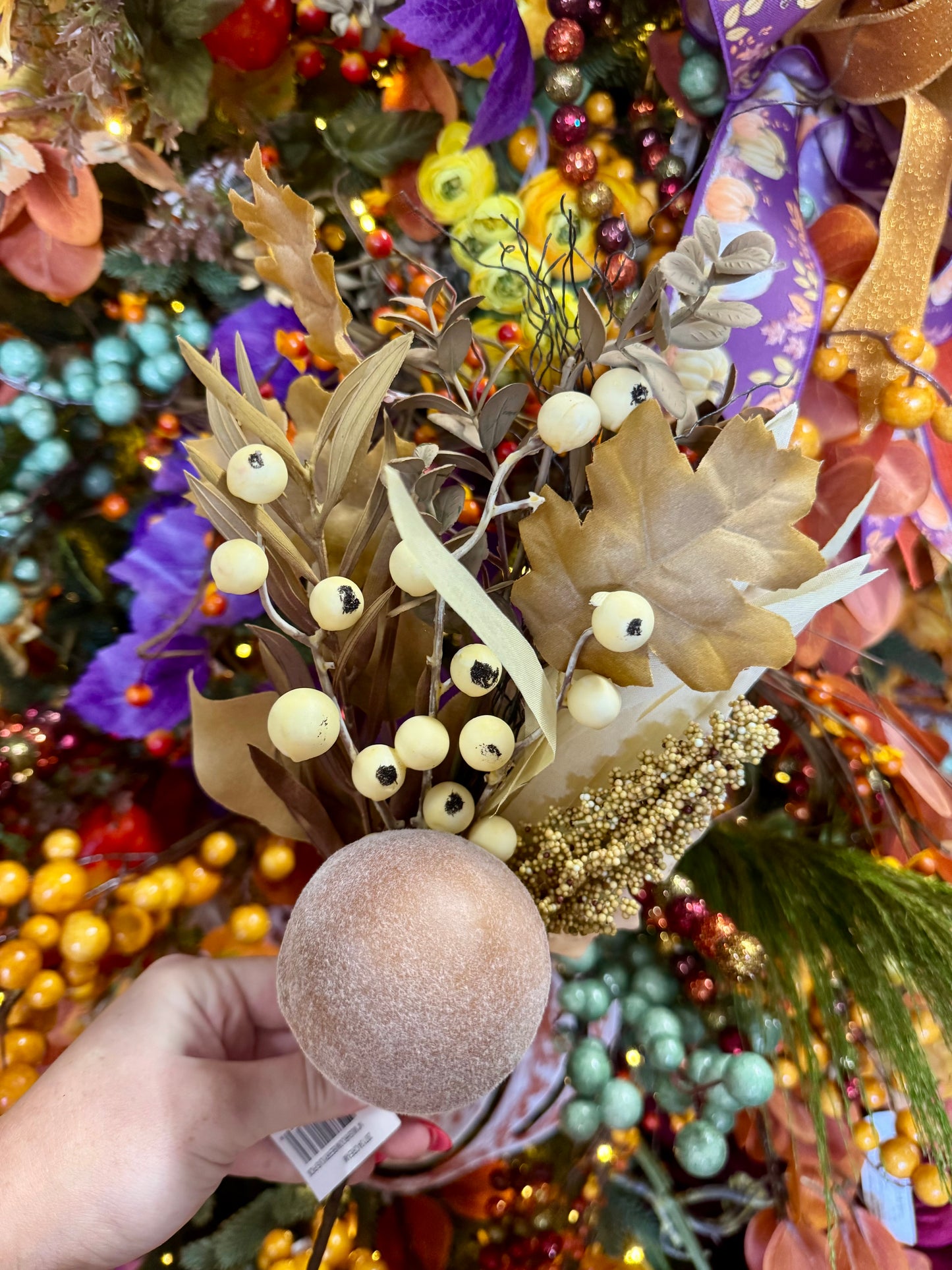 14 Inch Fall Mushroom Berry Pick