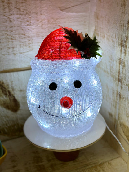 Snowman Light Up Christmas Globe Decor