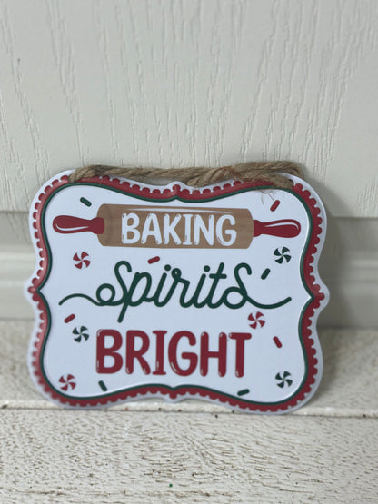 5 Inch Holiday Baking Sign Three Styles