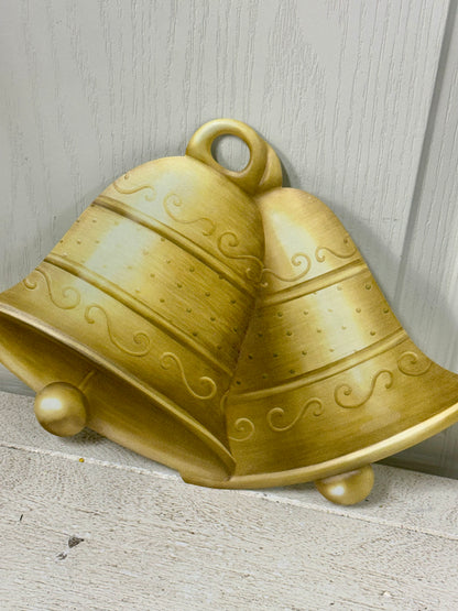 12 Inch Gold Metal Bells Sign