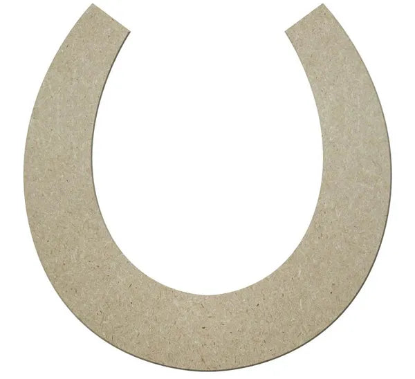 11.75 Inch MDF Natural Horseshoe