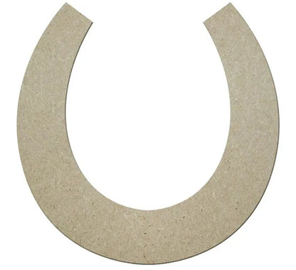 11.75 Inch MDF Natural Horseshoe