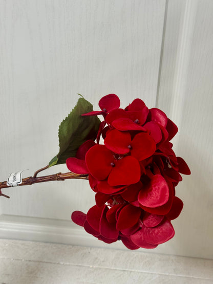 29 Inch Red Velvet Hydrangea Stem