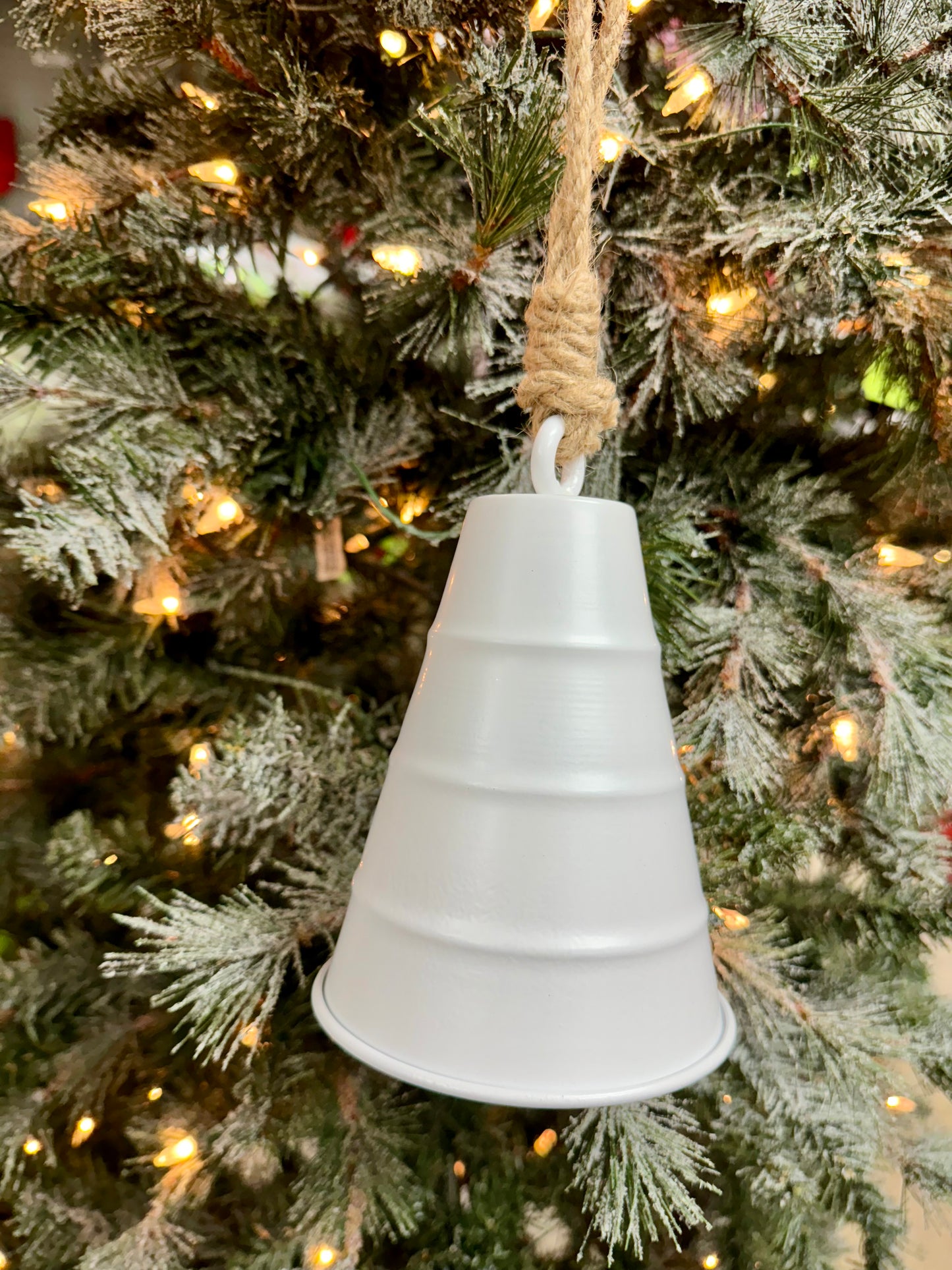 White Metal Bell Ornament