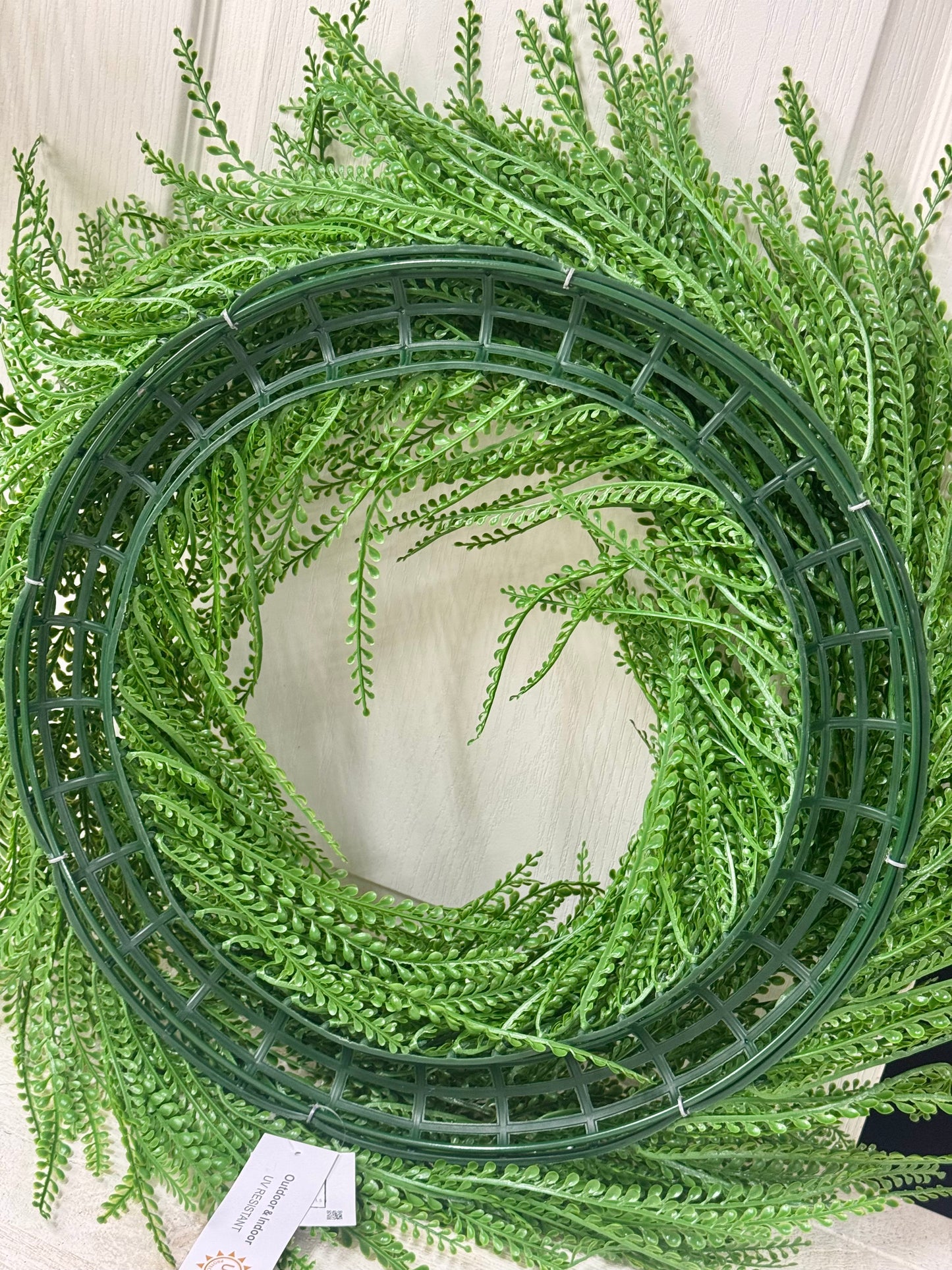 24 Inch Green Bead Grass Wreath