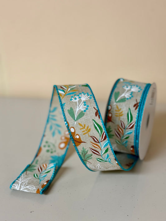 1.5 Inch By 10 Yards Fall Leaves Ribbon