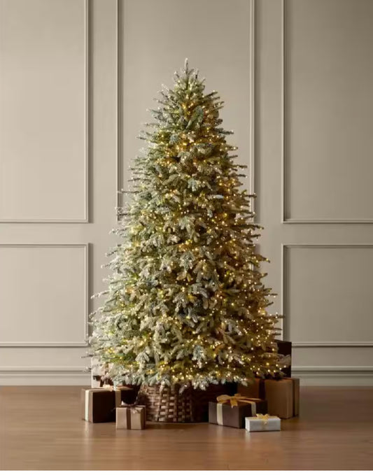 Home Decorators Collection 7.5 Foot Grand Duchess Twinkling Balsam Fir Flocked LED Pre-Lit Artificial Christmas Tree Open Box