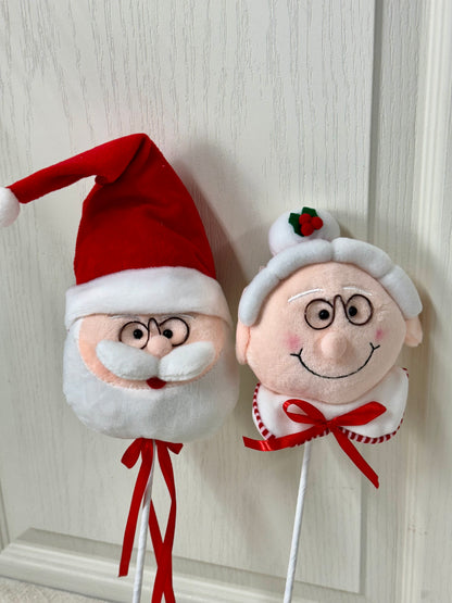 15 Inch Mr. And Mrs. Claus Assorted Pick