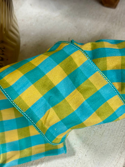 4 Inch By 10 Yard Sunshine Plaid Dupioni Ribbon