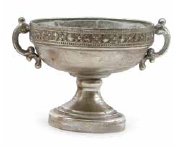 7.5 Inch Silver Moroccan Urn
