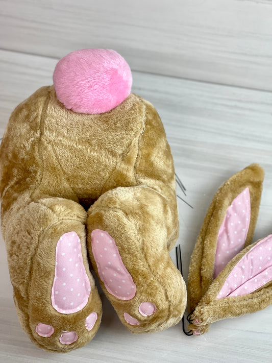 Tan And Pink Bunny Bottom Wreath Attachment