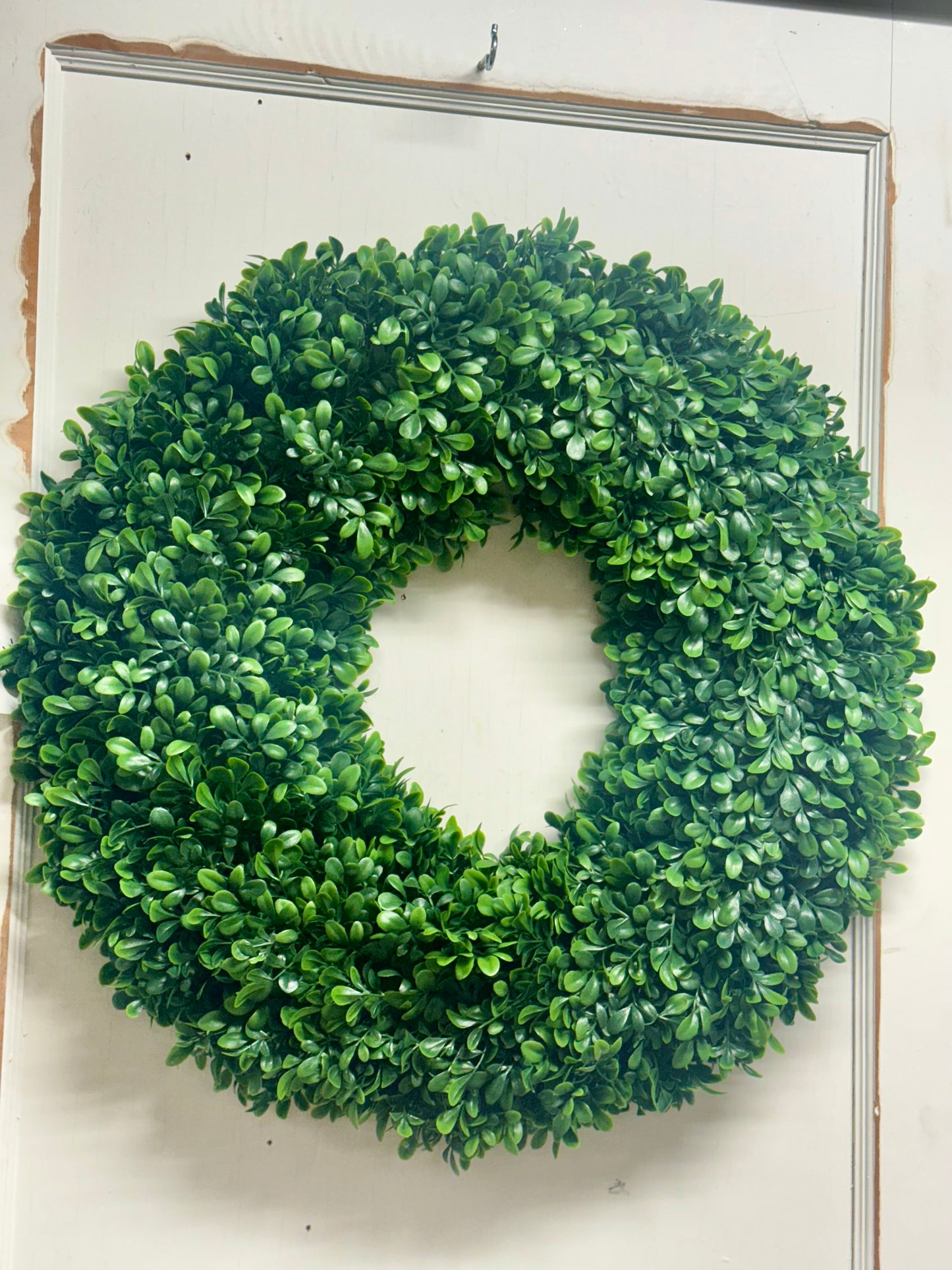 22 Inch Green Round Boxwood Wreath