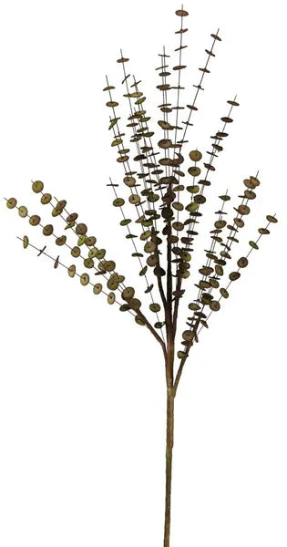 34 Inch Green And Brown Eva Faux Eucalyptus Spray