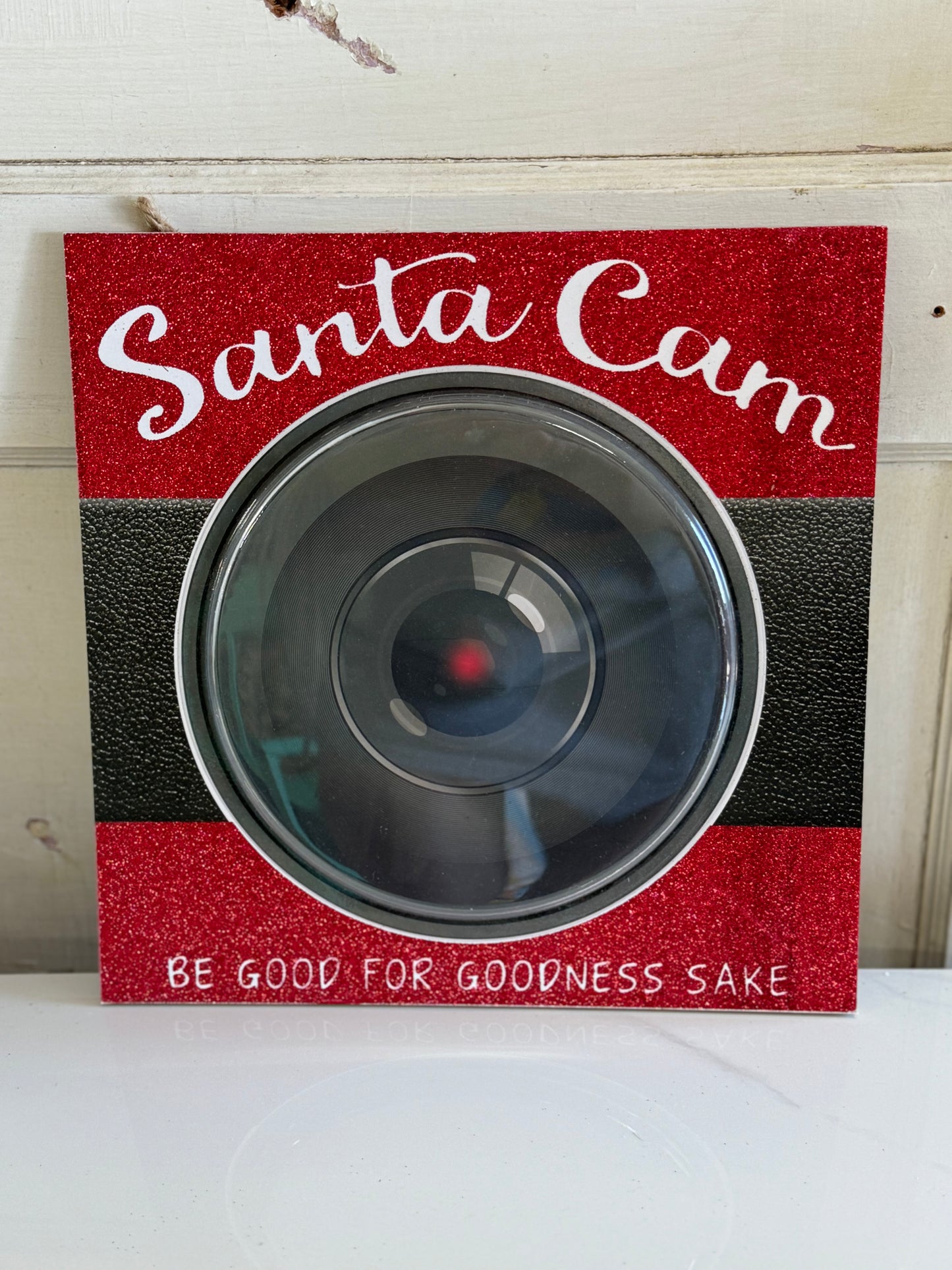 Be Good Santa Cam Dome Sign