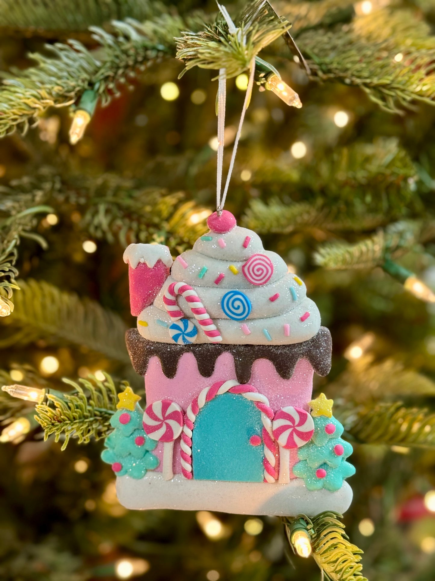 4.75 Inch Sweet Treats Clay Candy House Ornament Two Styles