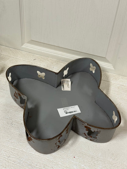 Medium Gray Metal Butterfly Tray