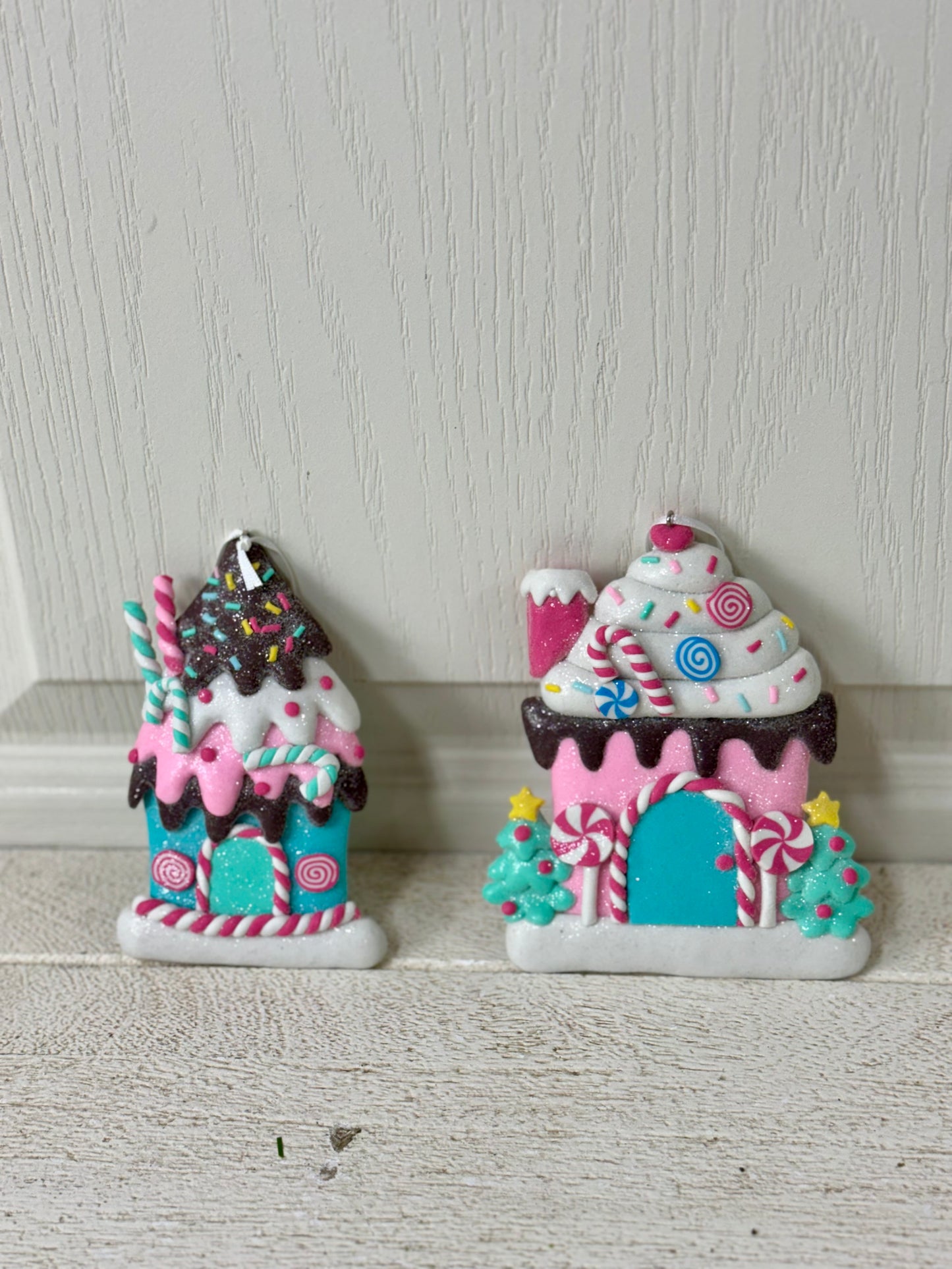 4.75 Inch Sweet Treats Clay Candy House Ornament Two Styles