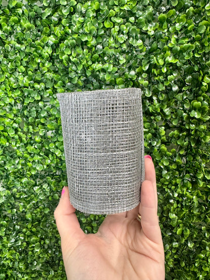 4 Inch By 10 Yards Silver Designer Netting