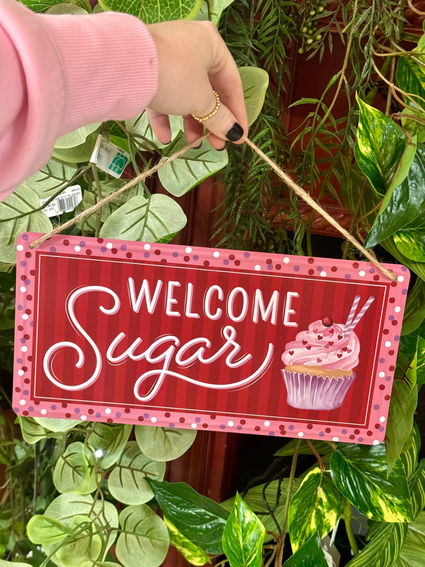 12 Inch Welcome Sugar Tin Sign