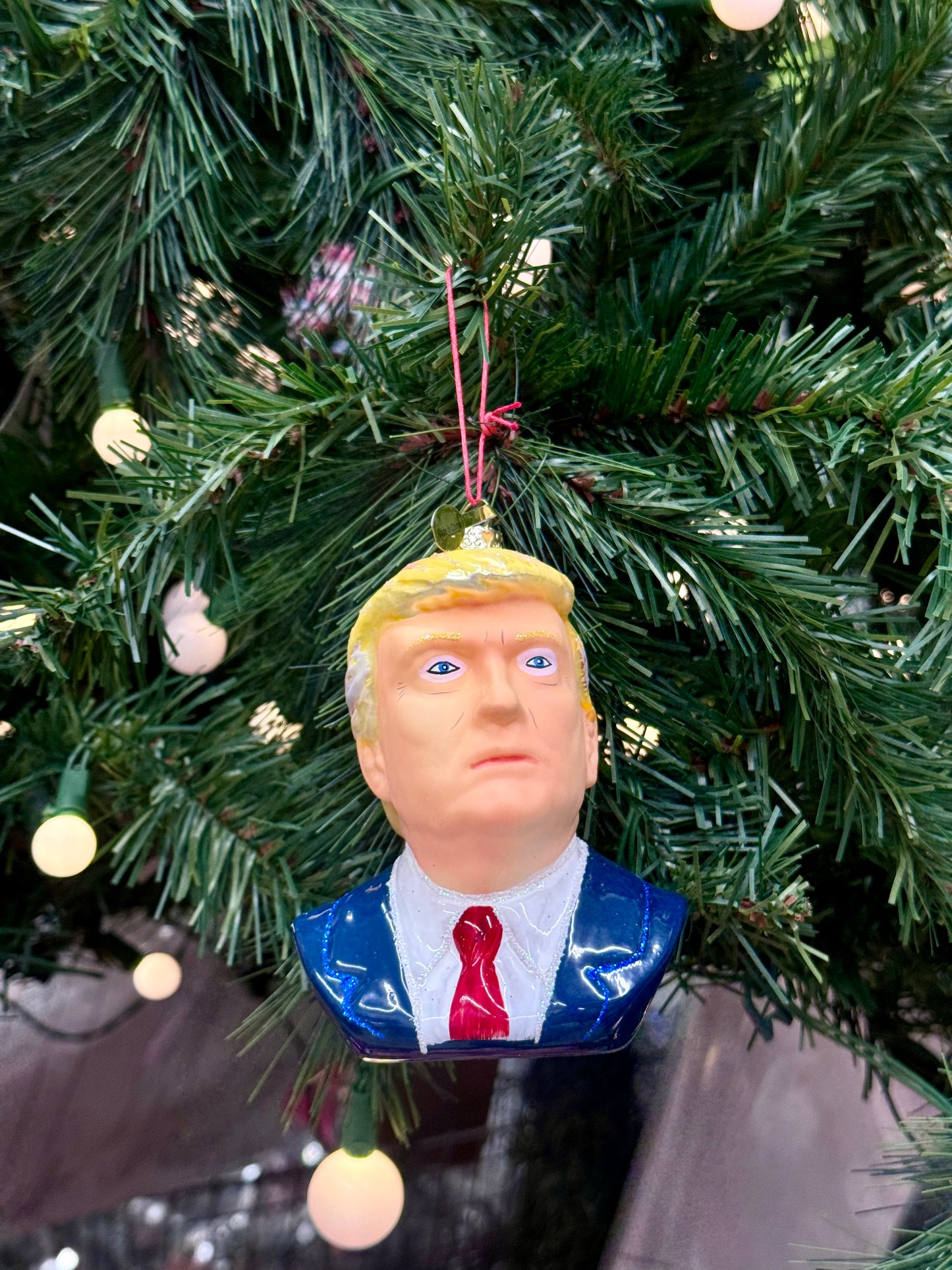 Donald Trump Glass Ornament