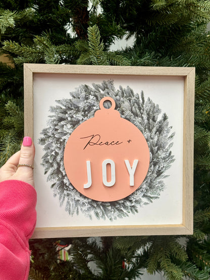 10 Inch Peace And Joy Wall Art