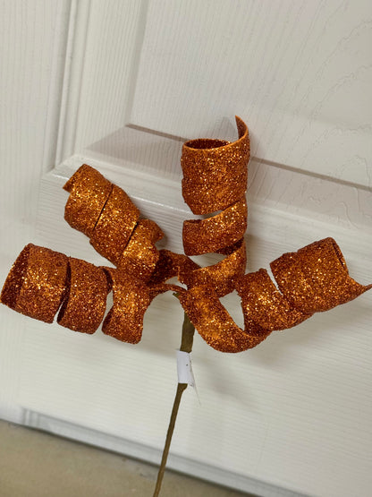 11 Inch Copper Glitter Curl Pick