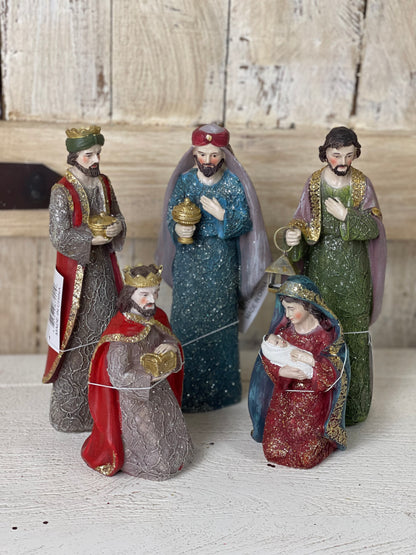 Resin Nativity Set Of 5 Pieces