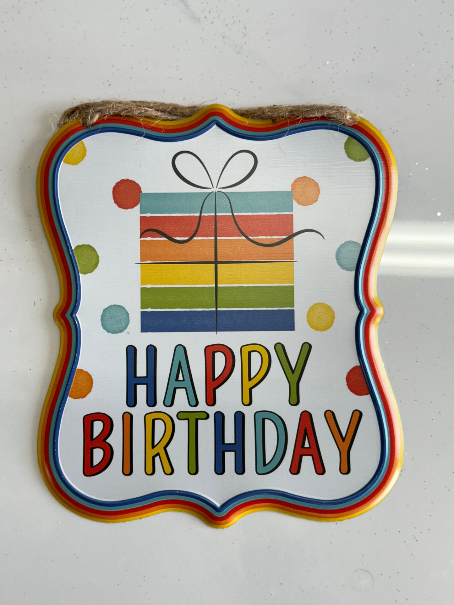 Embossed Happy Birthday Metal Signs Three Styles