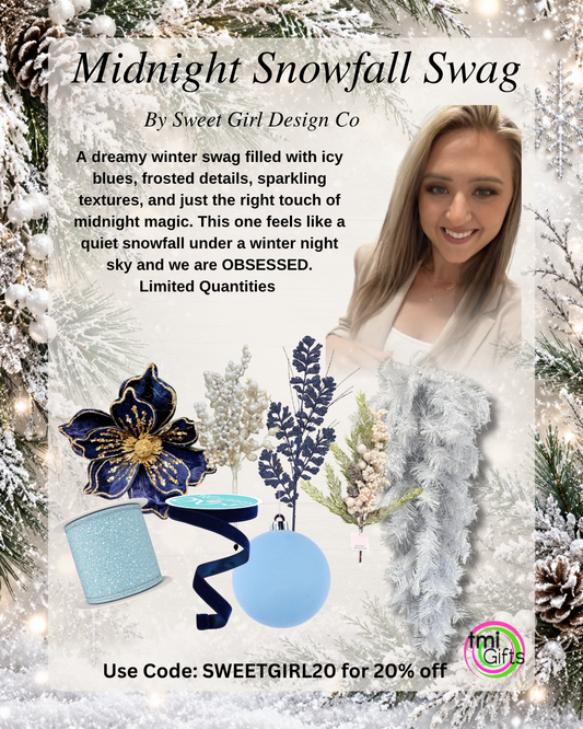 Midnight Snowfall Swag By Sweet Girl Design Co