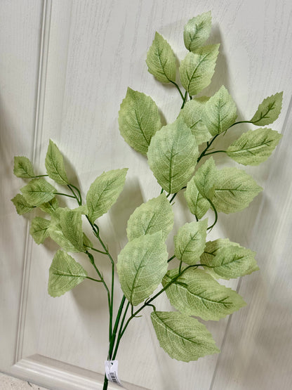 28 Inch Sage Green Rose Leaf Spray