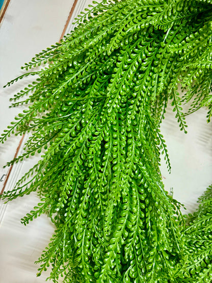 26 Inch Oval Bead Grass Wreath