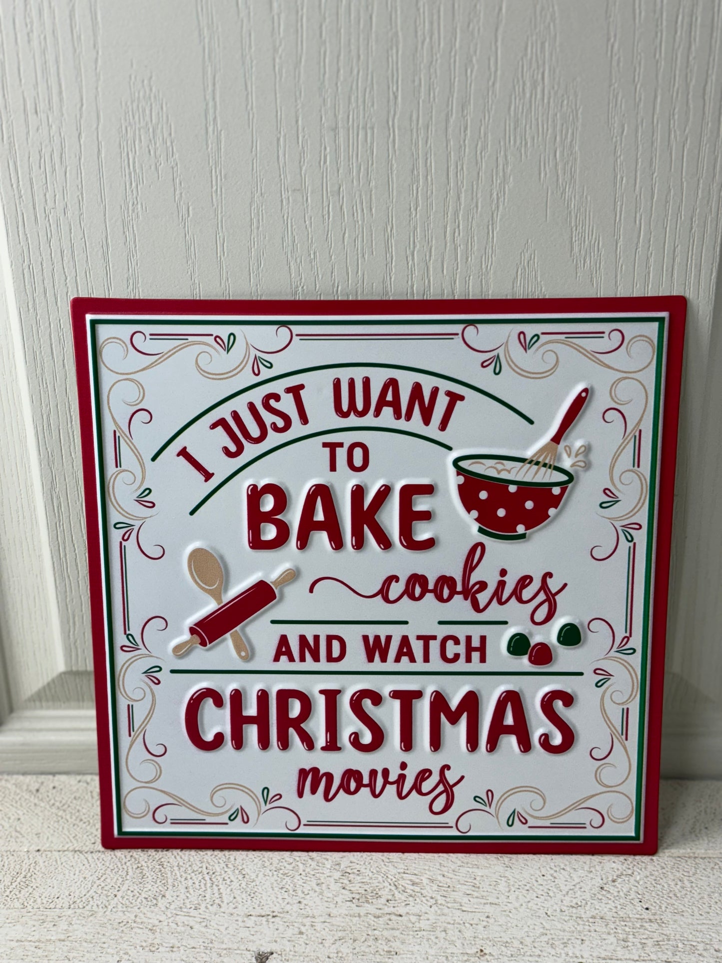 10 Inch Metal Bake Cookies Christmas Sign