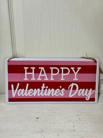 12 Inch Happy Valentines Day Tin Sign