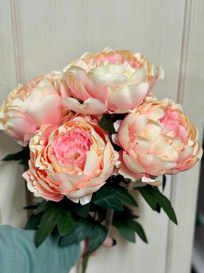 20 Inch Peony Soft Pink Bush