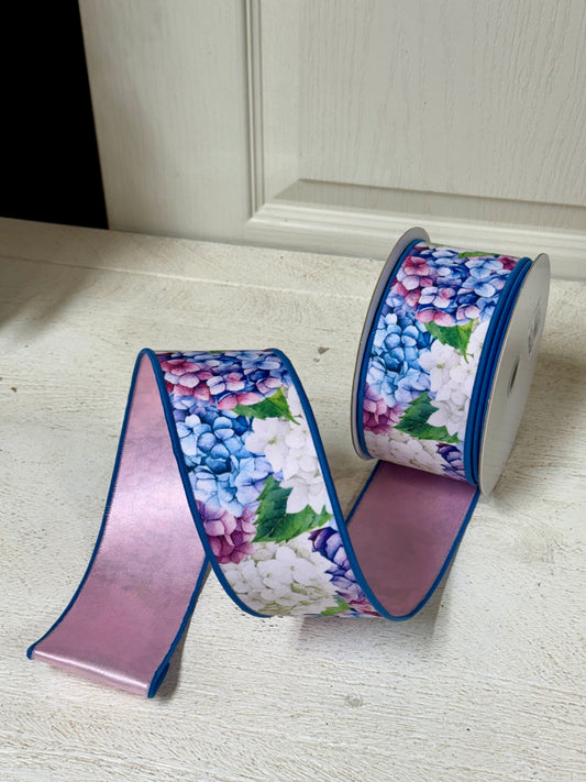 2.5 Inch By 10 Yard Hydrangea Fused Ribbon