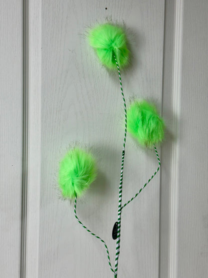 36 Inch Flurescent Green Fuzzy Ball Spray